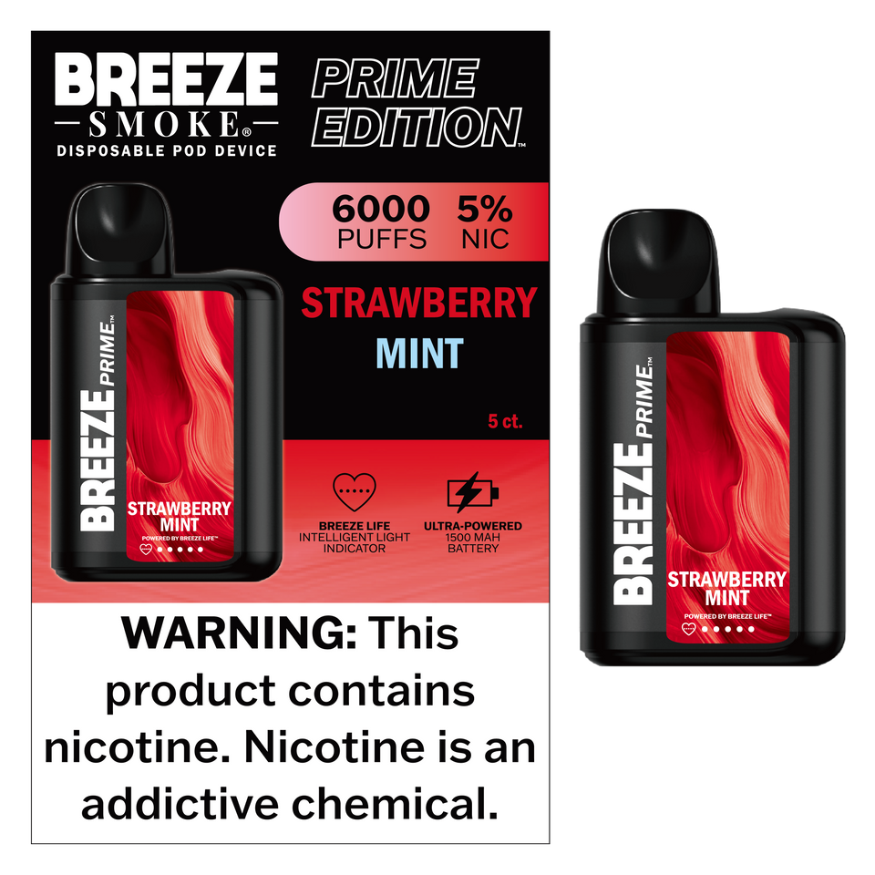 Breeze Smoke Prime Edition 6000 Puff Disposable Vape Device