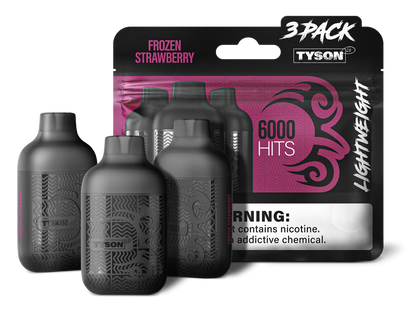 Tyson 2.0 Lightweight 6000 Puffs Disposable Vape Device 3 Pack