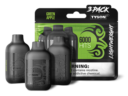 Tyson 2.0 Lightweight 6000 Puffs Disposable Vape Device 3 Pack