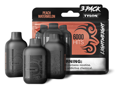 Tyson 2.0 Lightweight 6000 Puffs Disposable Vape Device 3 Pack