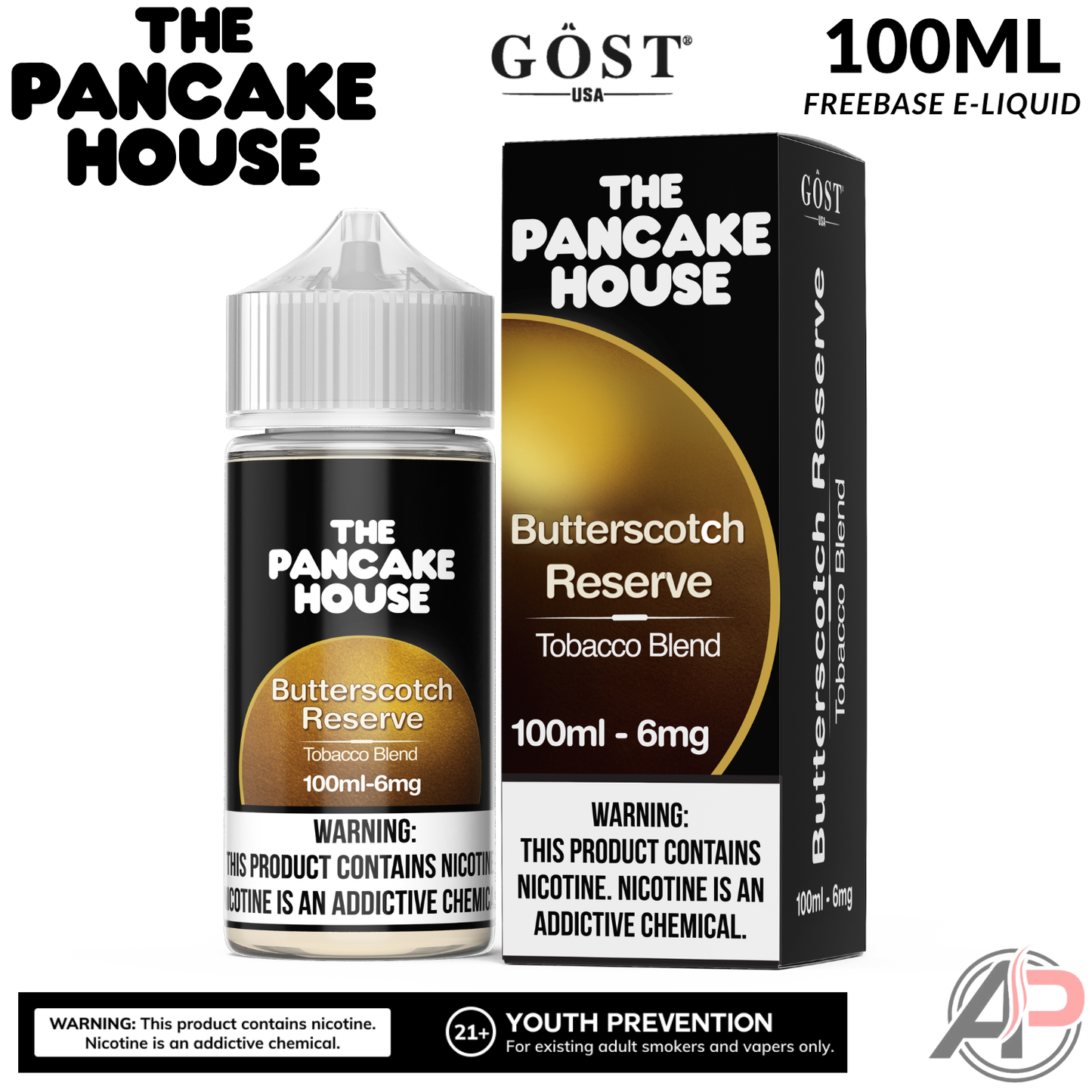 The Pancake House Butterscotch Reserve Tobacco Blend Gost Vapor E-Liquid 100mL