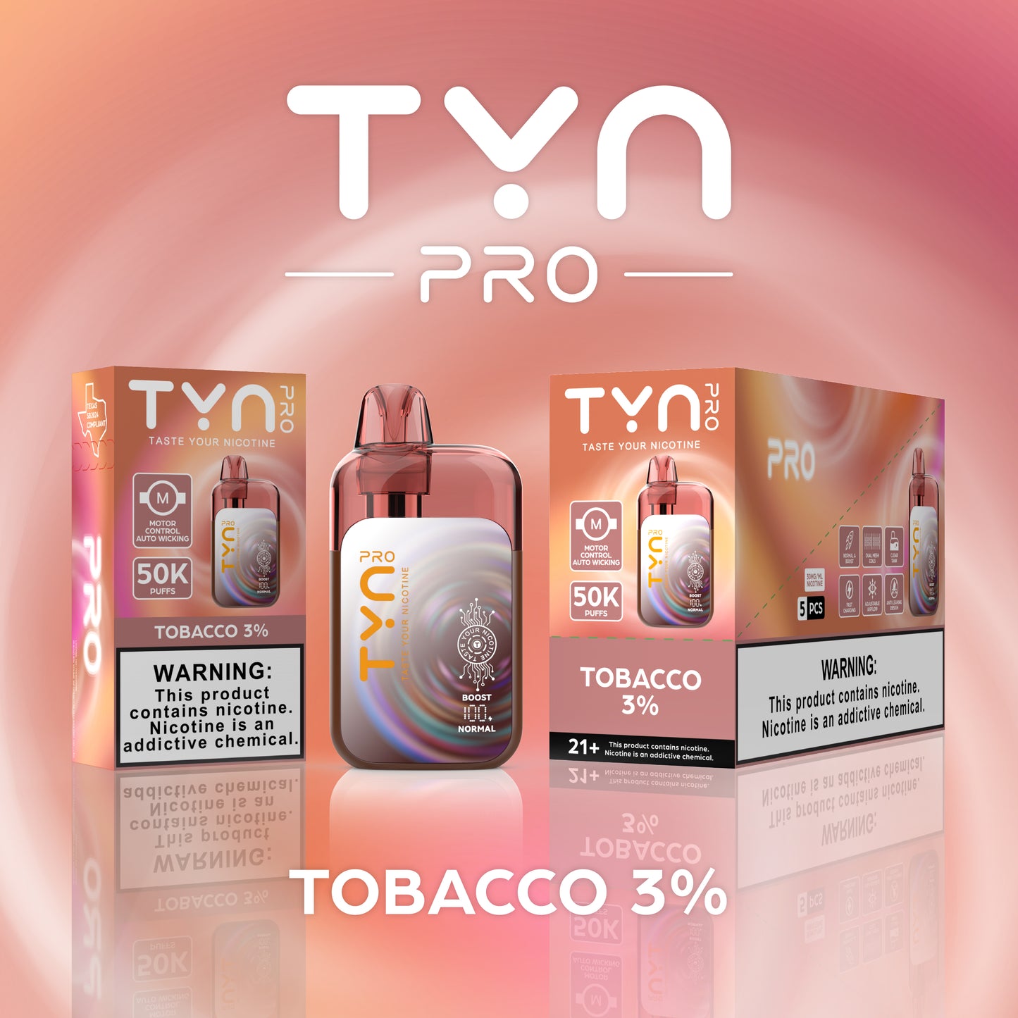 Tyn Pro 50,000 Puffs Disposable Vape Device