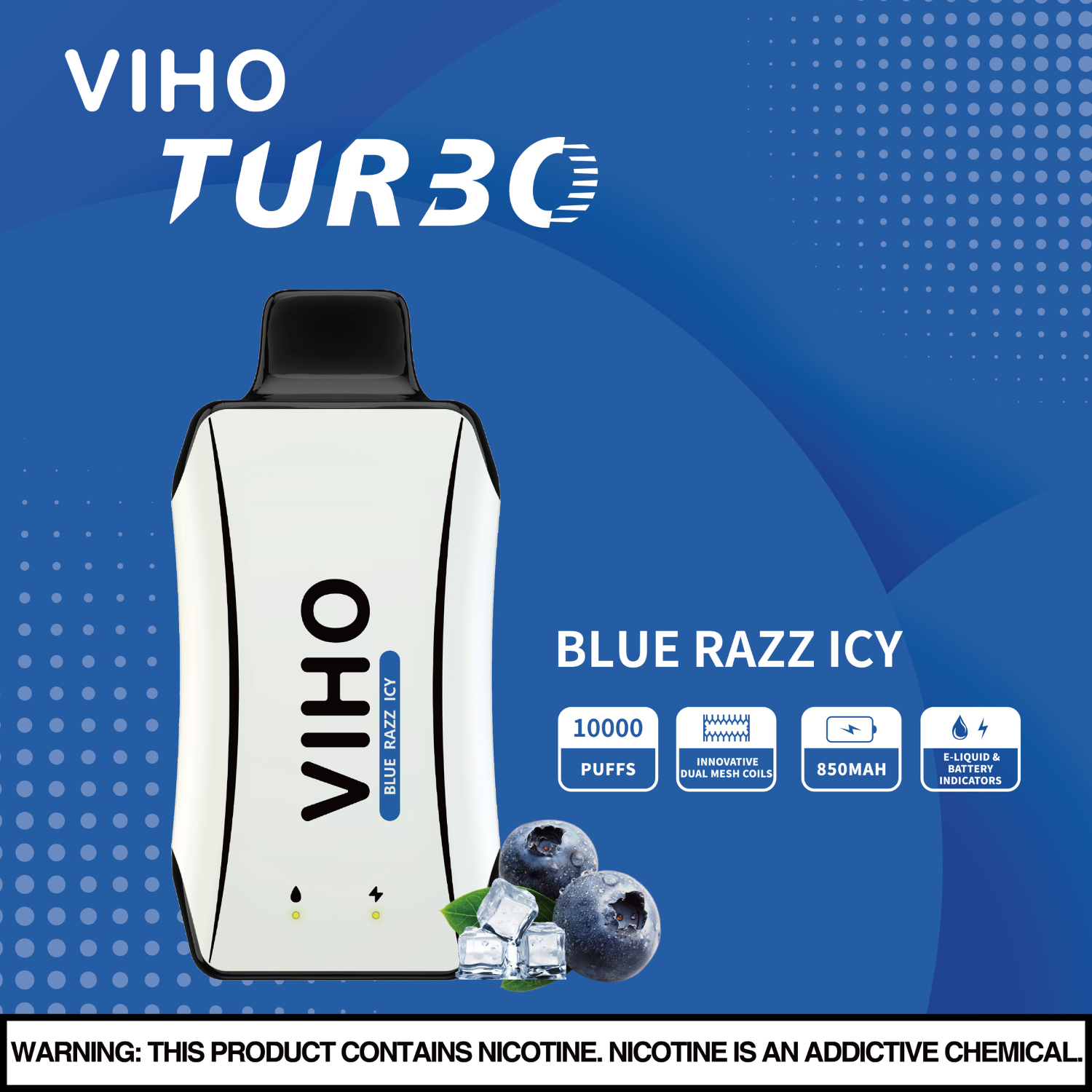 Viho Vape Blue Power Blue Razz Icy VIHO Turbo 10k Disposable Vape NicDelivery Viho Vape Blue Power Blue Razz Icy VIHO Turbo 10k Disposable Vape NicDelivery