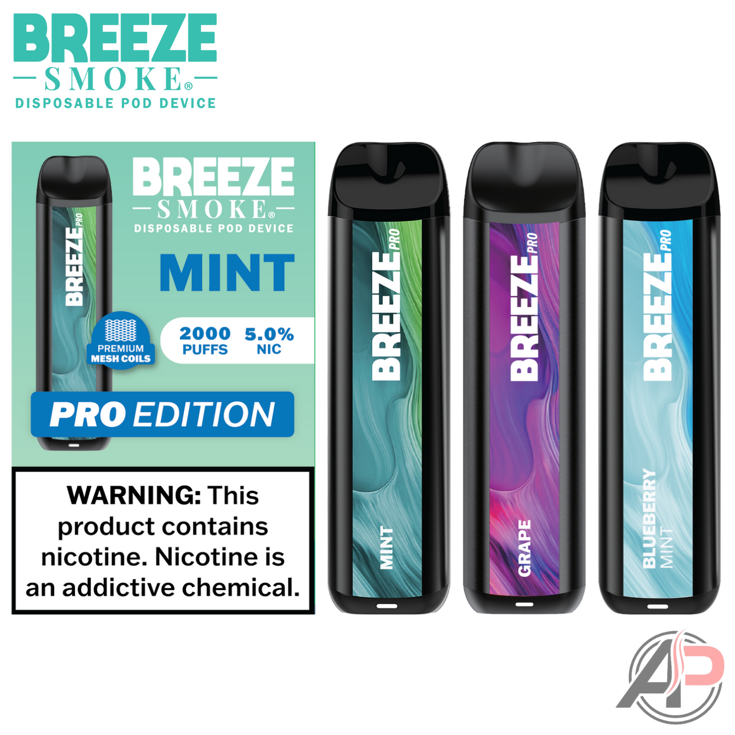 Breeze Smoke Pro Edition 2000 Puff Disposable Vape Device