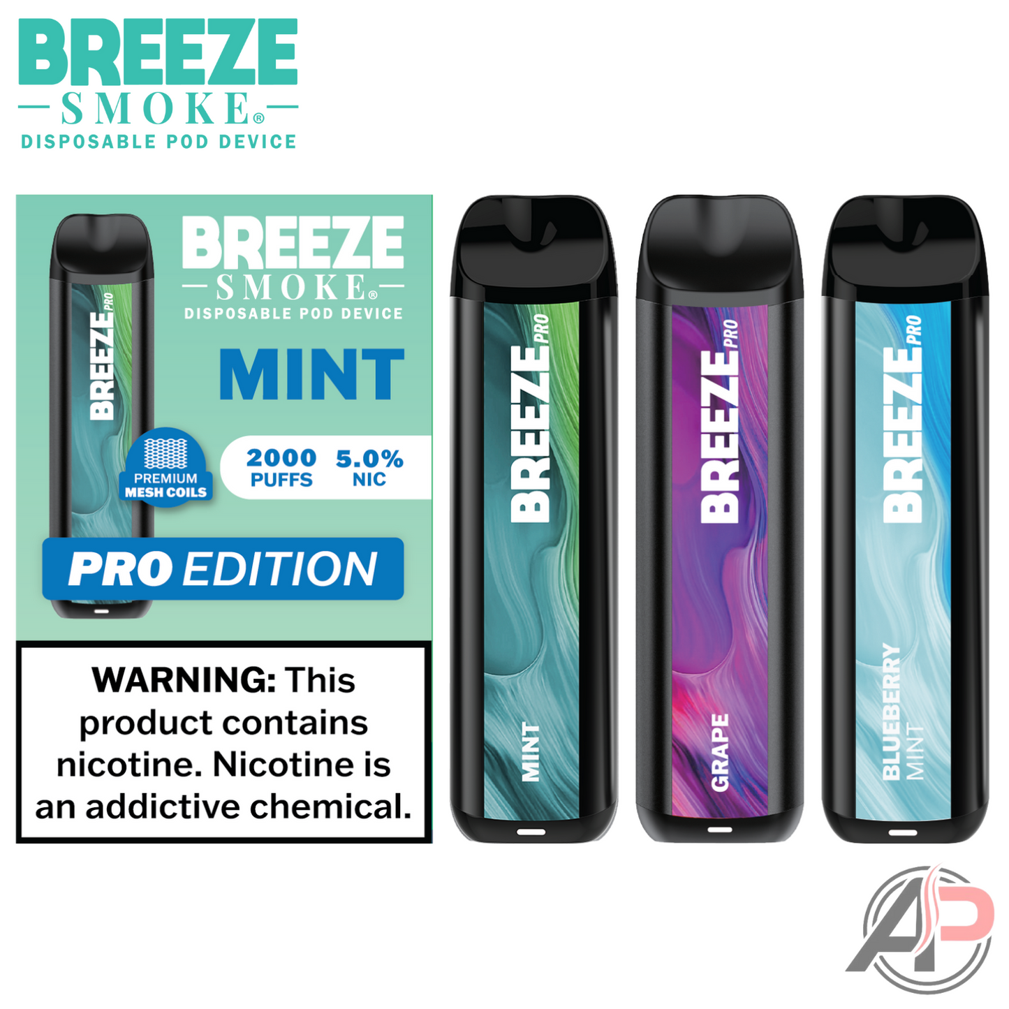 Breeze Smoke Pro Edition 2000 Puffs Disposable Vape Device