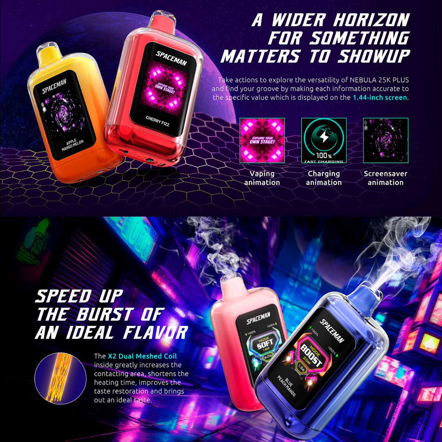 Smok Spaceman Nebula 25k Plus Disposable Vape Device