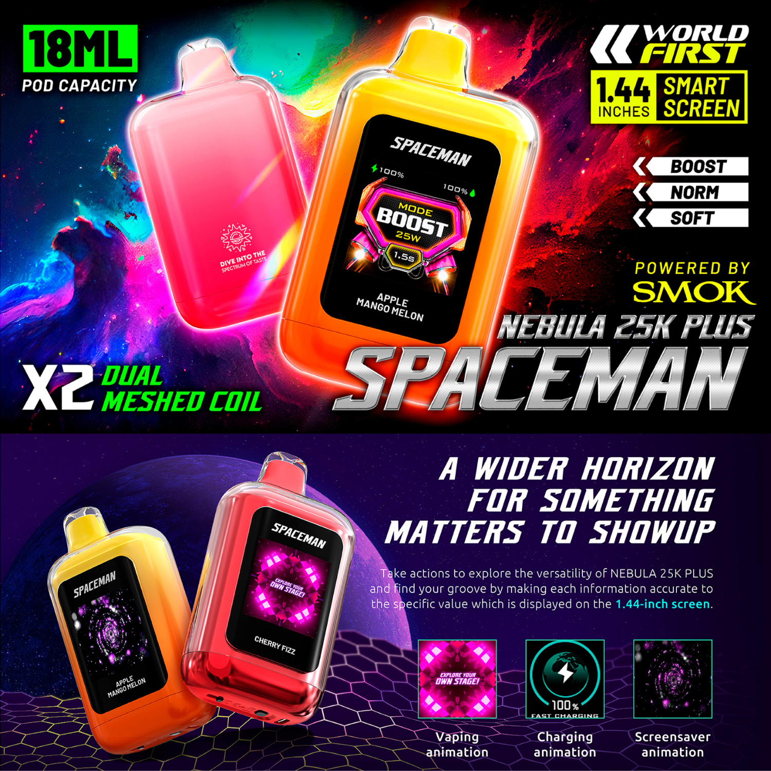 Smok Spaceman Nebula 25k Plus Disposable Vape All Flavors Apvs Smok Spaceman Nebula 25k Plus Disposable Vape All Flavors Apvs
