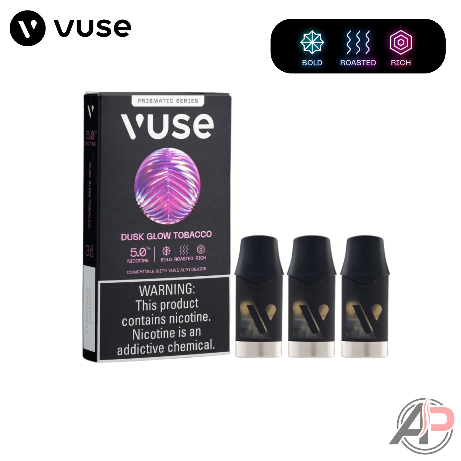 Vuse Alto Prismatic Dusk Glow Tobacco Pods 3 Pack