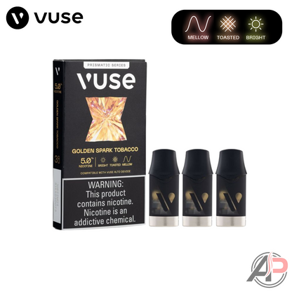 Vuse Alto Prismatic Golden Spark Tobacco Pods 3 Pack Apvs Vuse Alto Prismatic Golden Spark Tobacco Pods 3 Pack Apvs