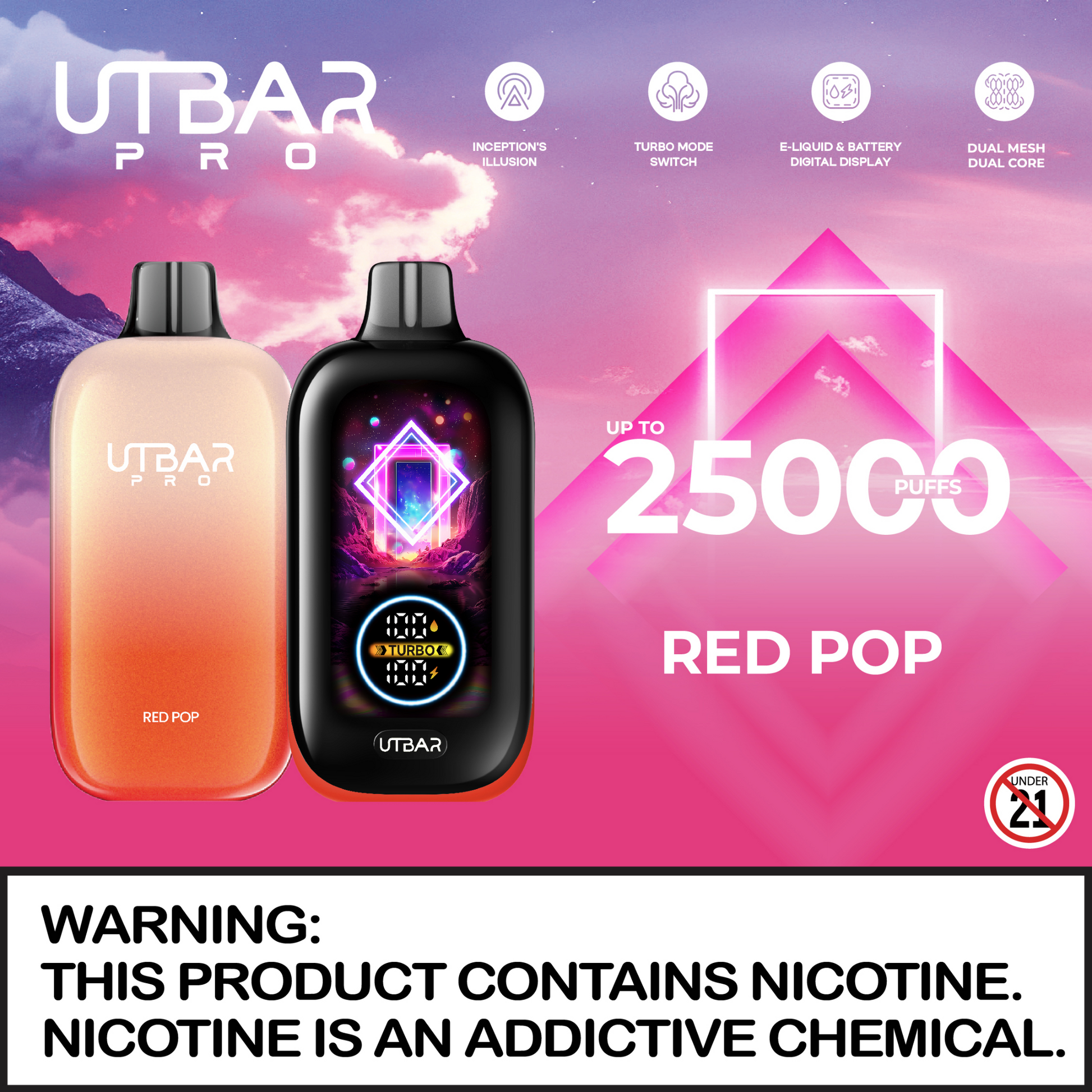 Flum UT Bar Pro 25000 Puffs Disposable Vape Device Apvs Flum UT Bar Pro 25000 Puffs Disposable Vape Device Apvs