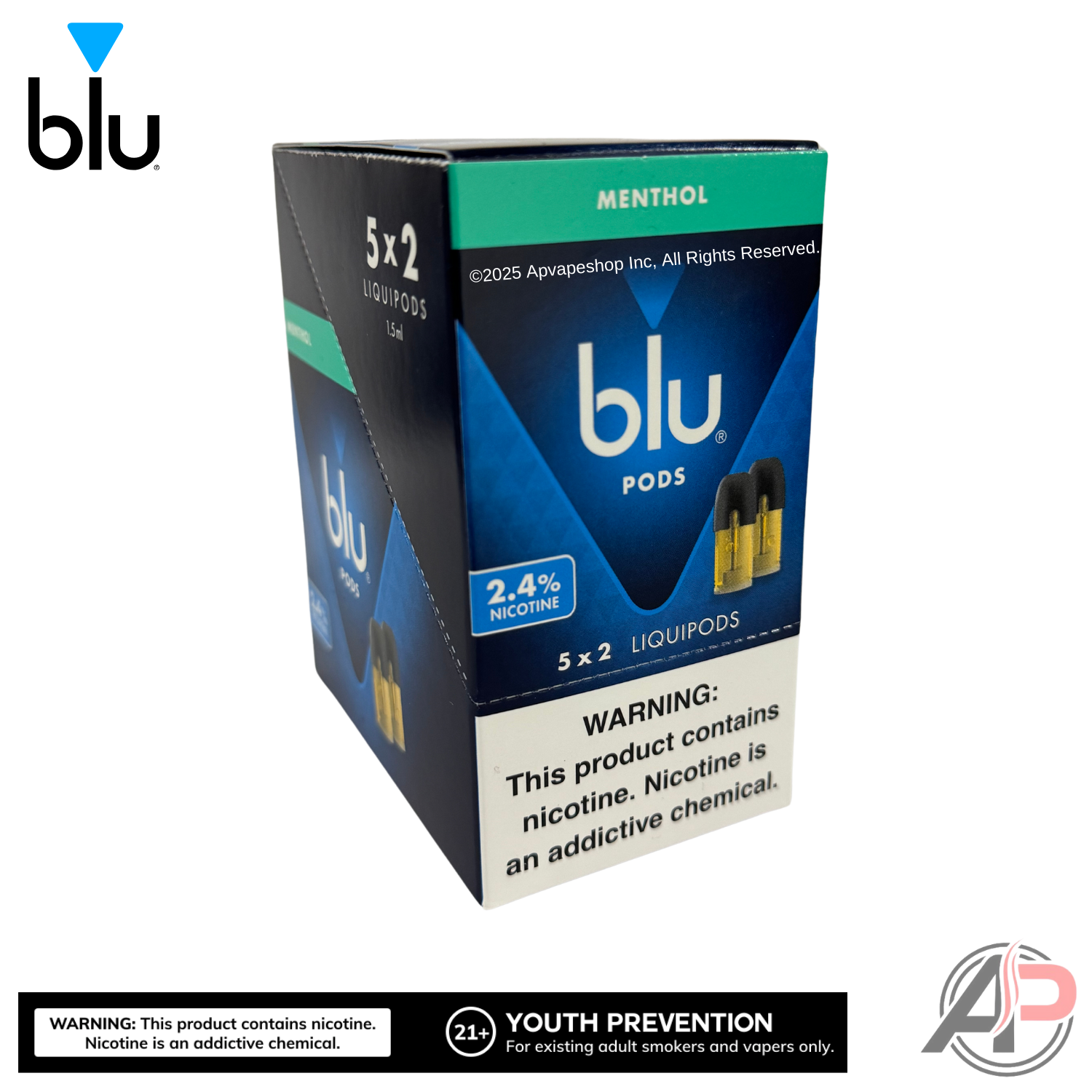 Blu Pods Menthol 2 Pack Menthol 2.4% 24mg