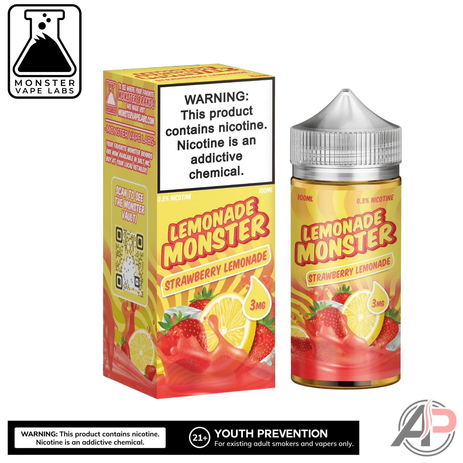 Strawberry Lemonade E-Liquid By Monster Vape Labs 100mL
