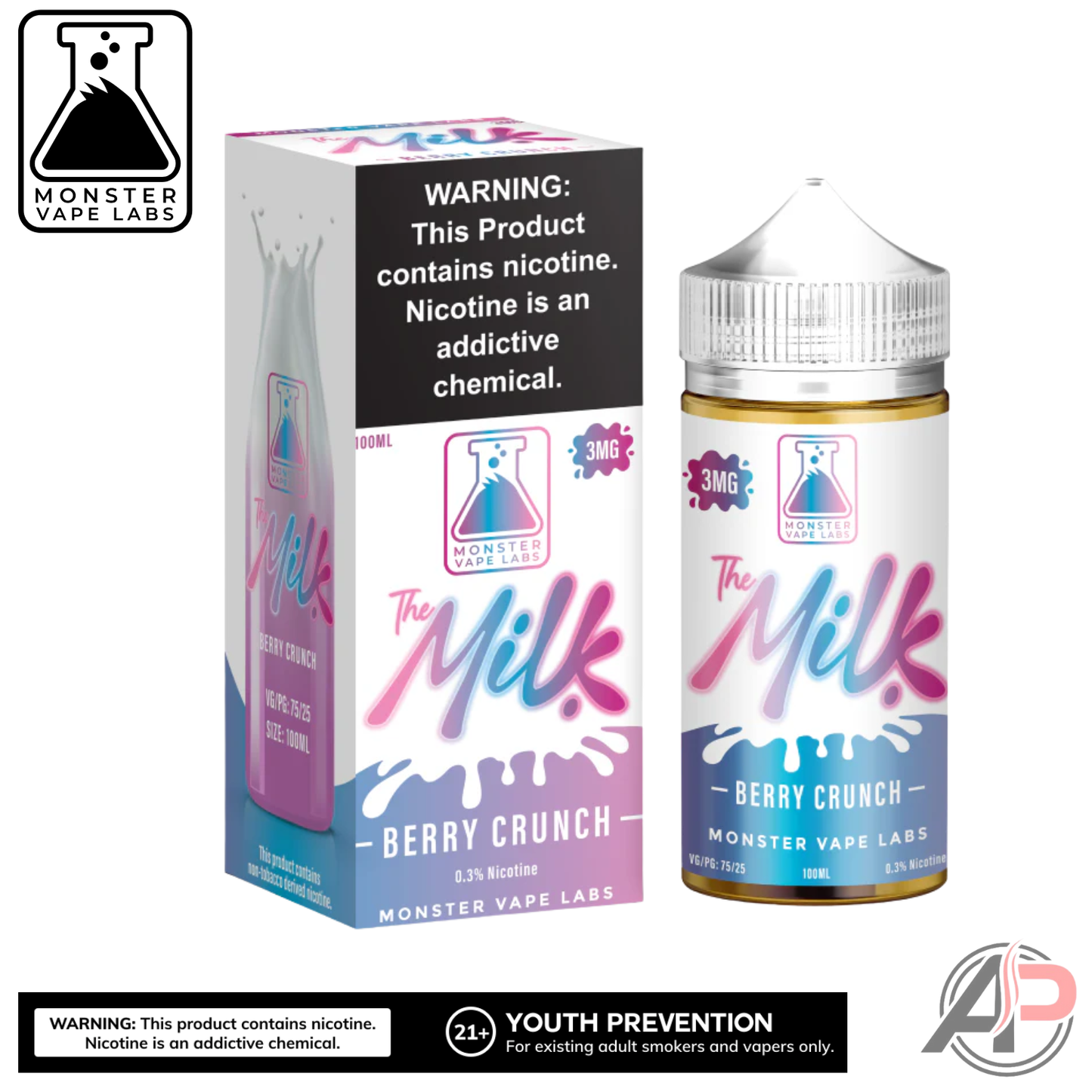 The Milk Berry Crunch Vape Juice By Monster Vape Labs 100ml