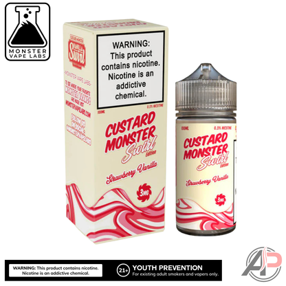 Strawberry Vanilla Vape Juice By Monster Vape Labs 100mL