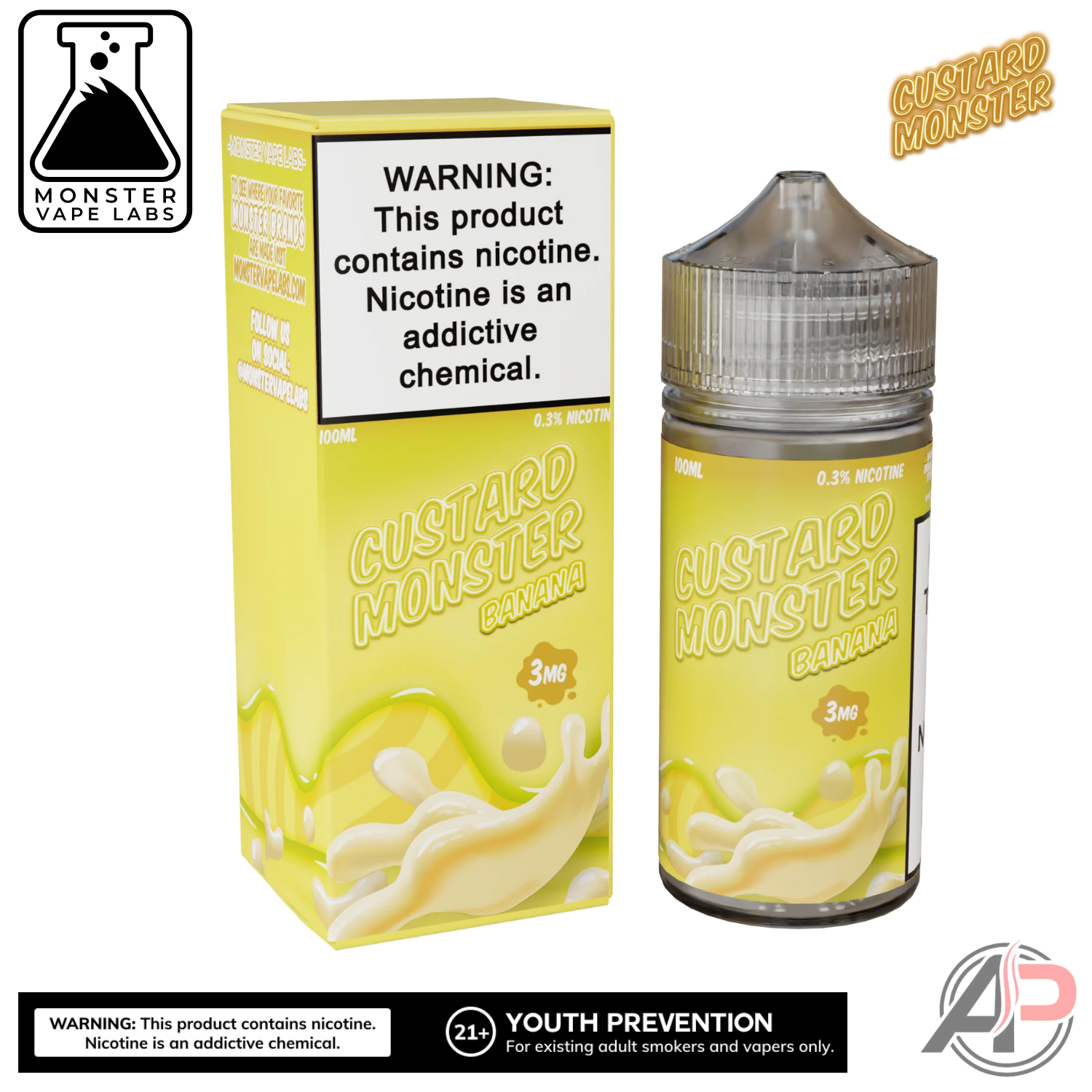 Banana E-Liquid By Custard Monster Vape Labs 100mL