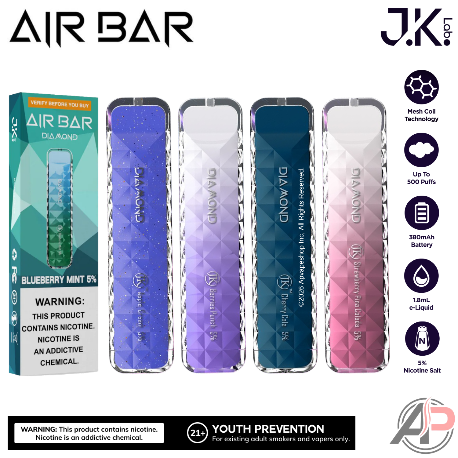 Air Bar Diamond Vape Disposable Device