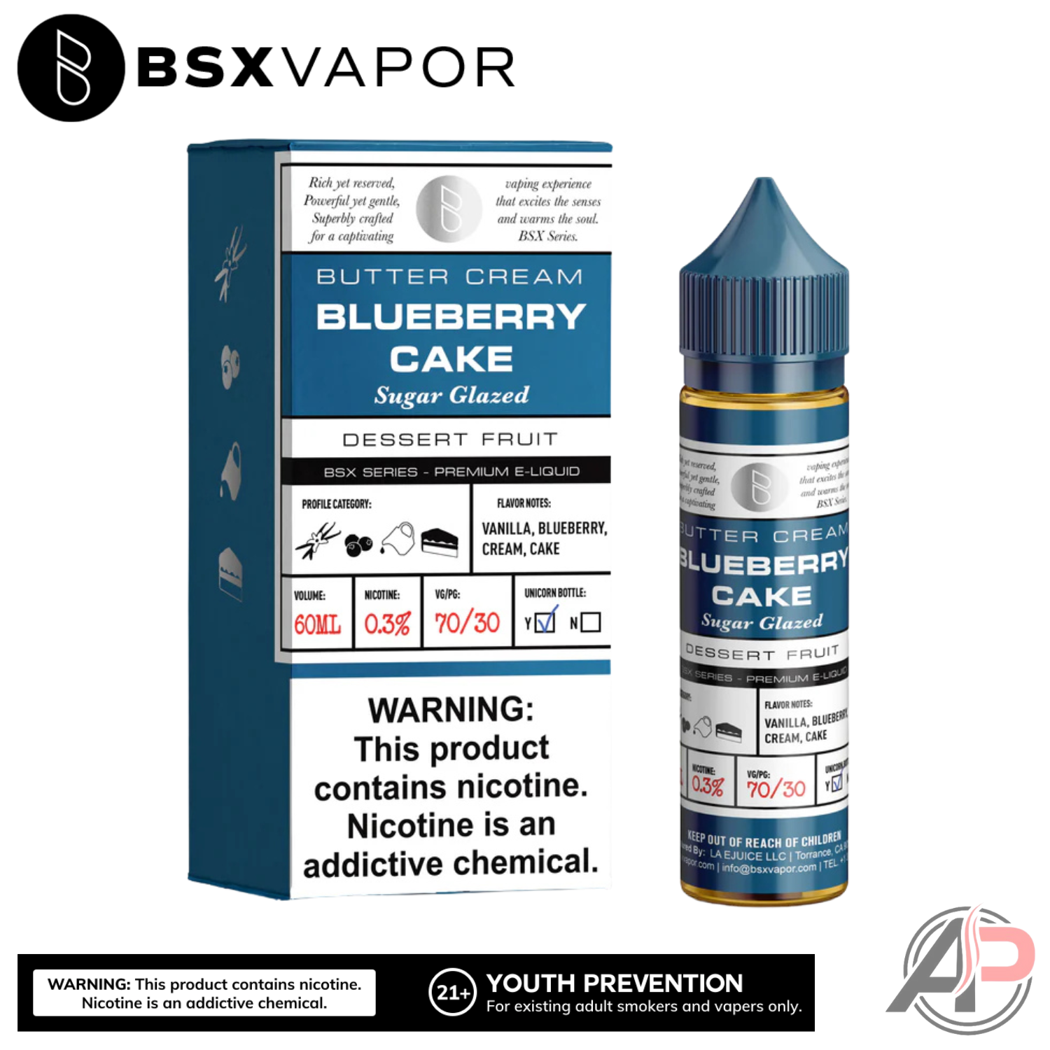 BSX Series Blueberry Cake E-Liquid 60mL