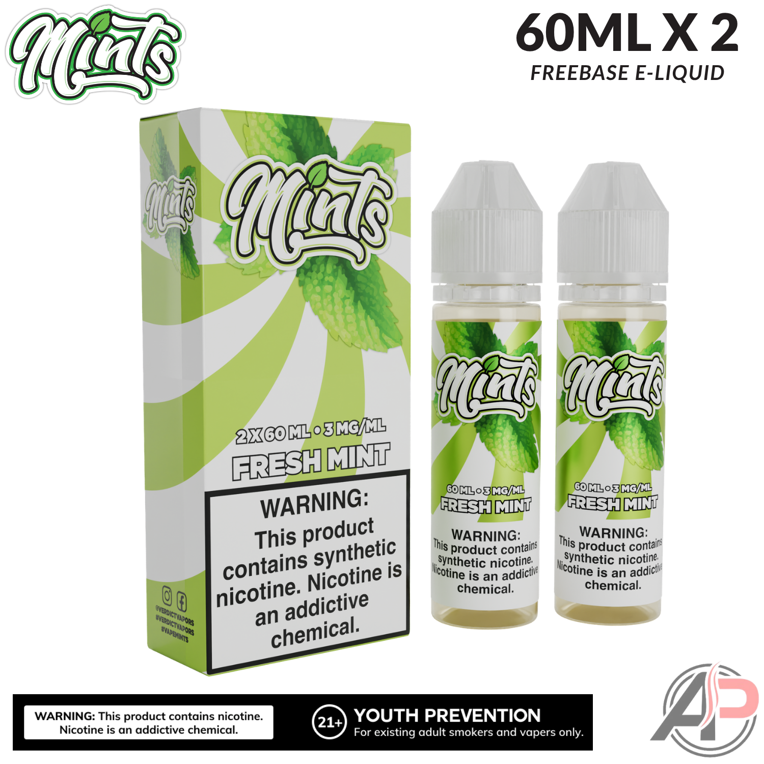 Mints Vape Co Fresh Mint E-Liquid 120mL
