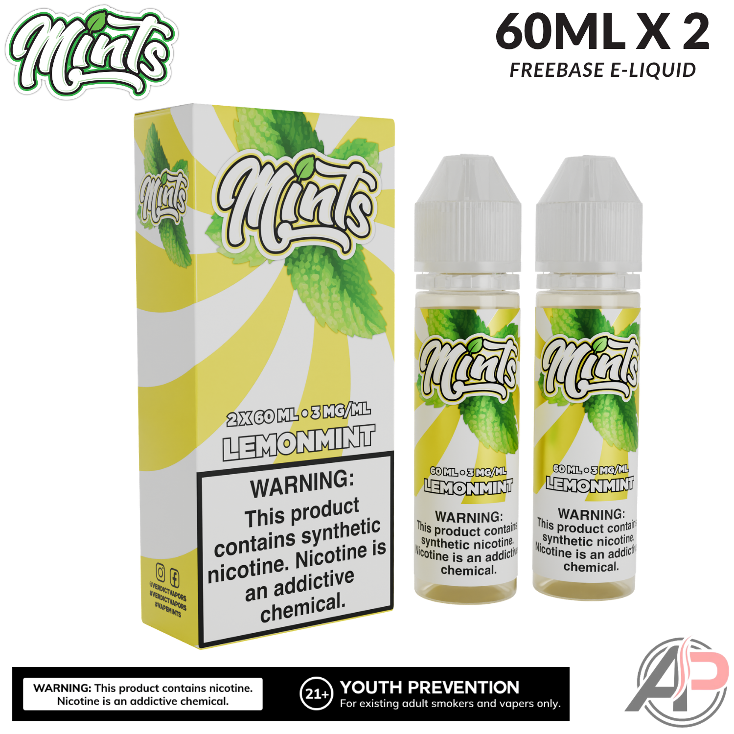 Mints Vape Co Lemonmint E-Liquid 120mL