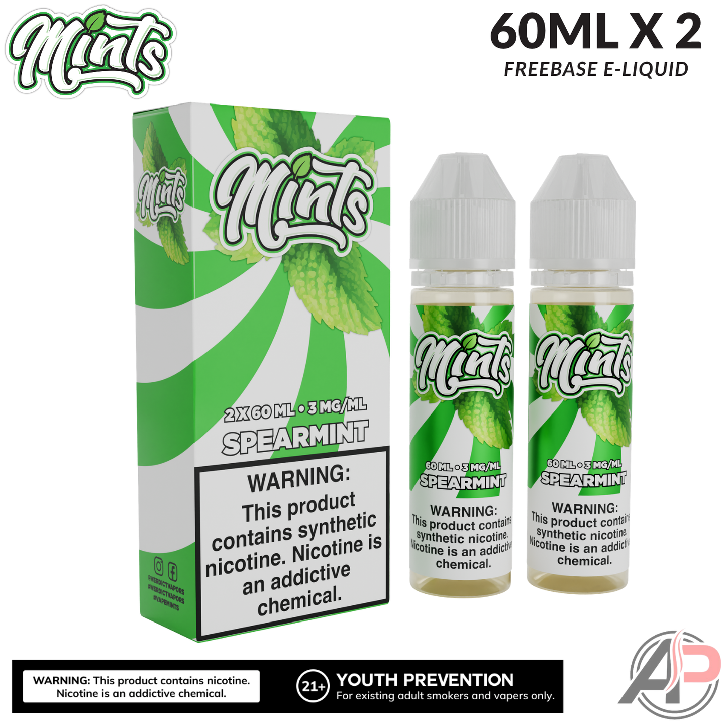 Mints Vape Co Spearmint E-Liquid 120mL