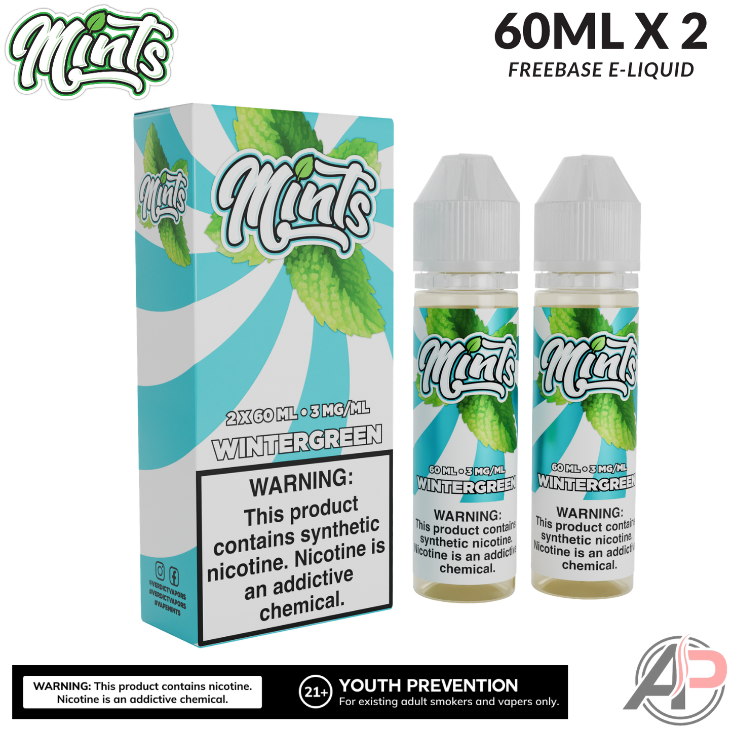 Mints Vape Co Wintergreen E-Liquid 120mL