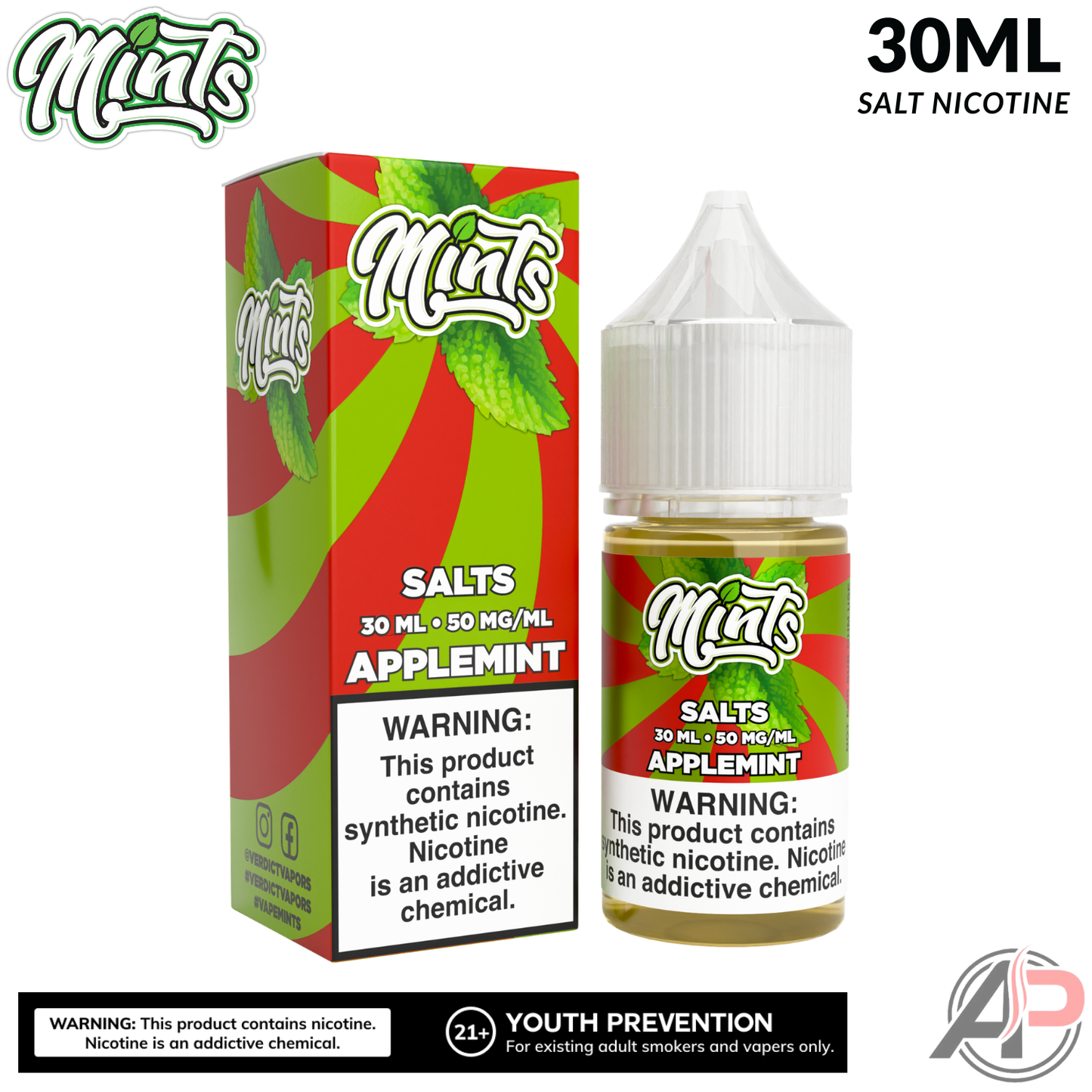 Mints Vape Co Applemint Salt Nicotine 30mL