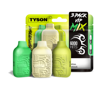 Tyson 2.0 Lightweight 6000 Puffs Disposable Vape Device 3 Pack