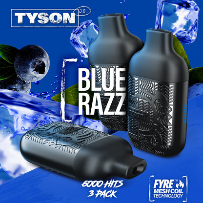 Tyson 2.0 Lightweight 6000 Puffs Disposable Vape Device 3 Pack