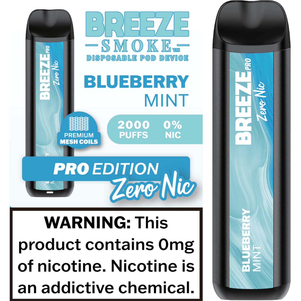 Breeze Smoke Pro Edition 2000 Puffs Disposable Vape Device