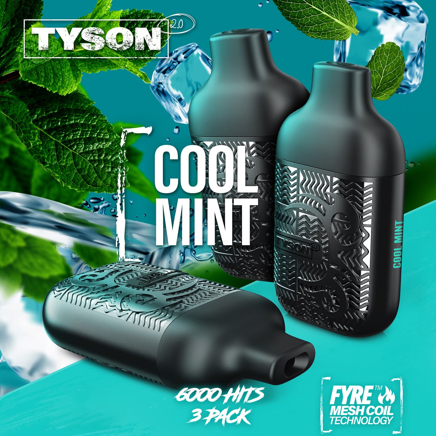 Tyson 2.0 Lightweight 6000 Puffs Disposable Vape Device 3 Pack