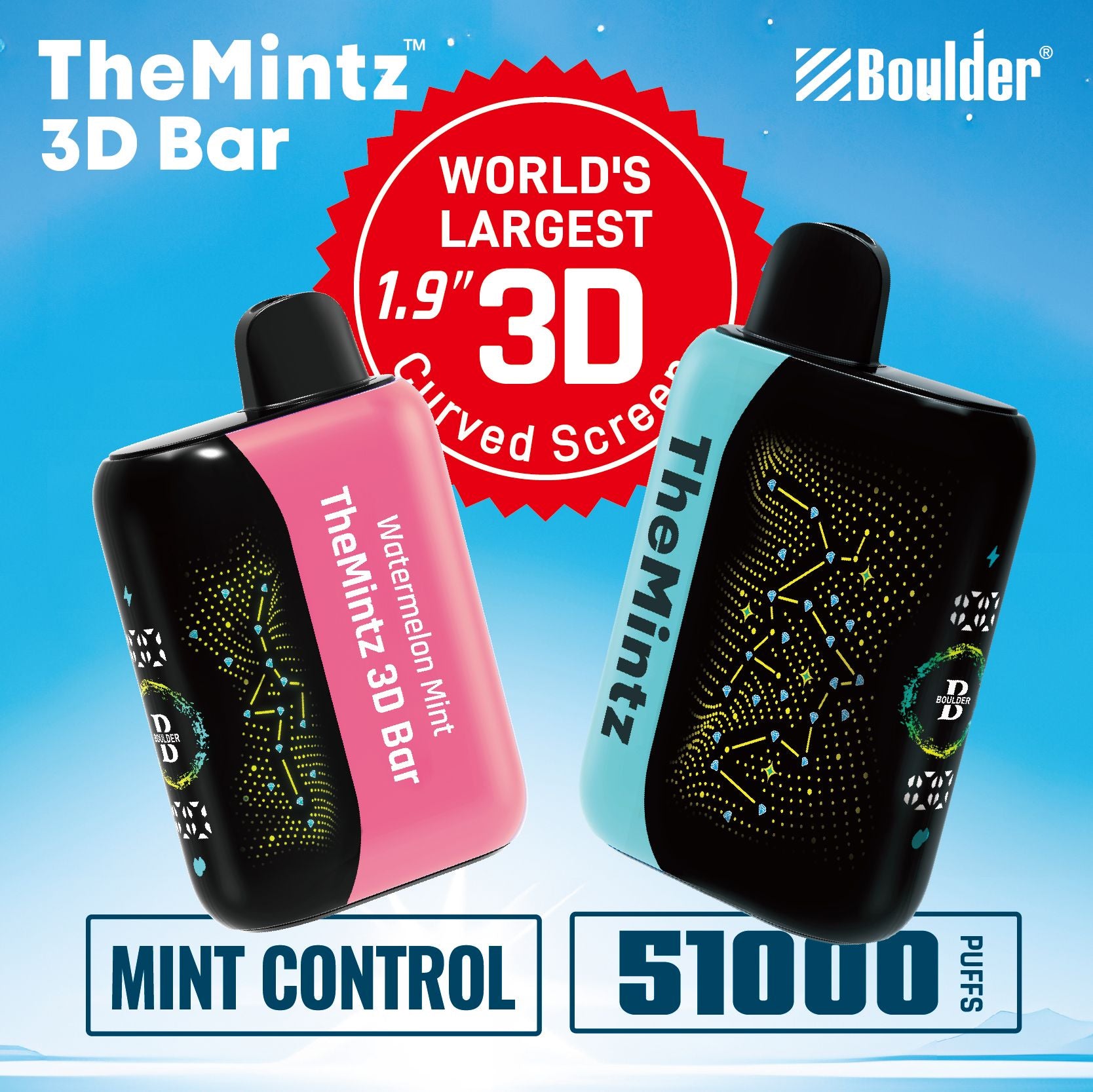Boulder The Mintz 3D Bar 51000 Puffs Disposable Vape Device Apvs Boulder The Mintz 3D Bar 51000 Puffs Disposable Vape Device Apvs
