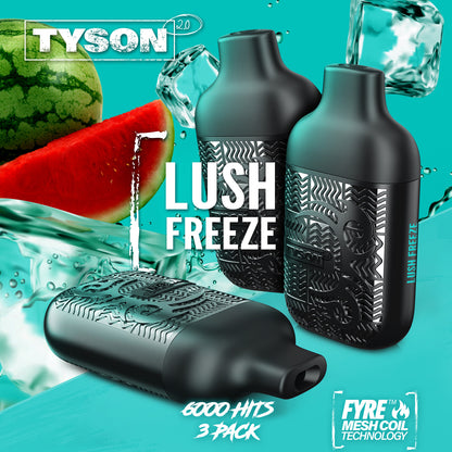 Tyson 2.0 Lightweight 6000 Puffs Disposable Vape Device 3 Pack