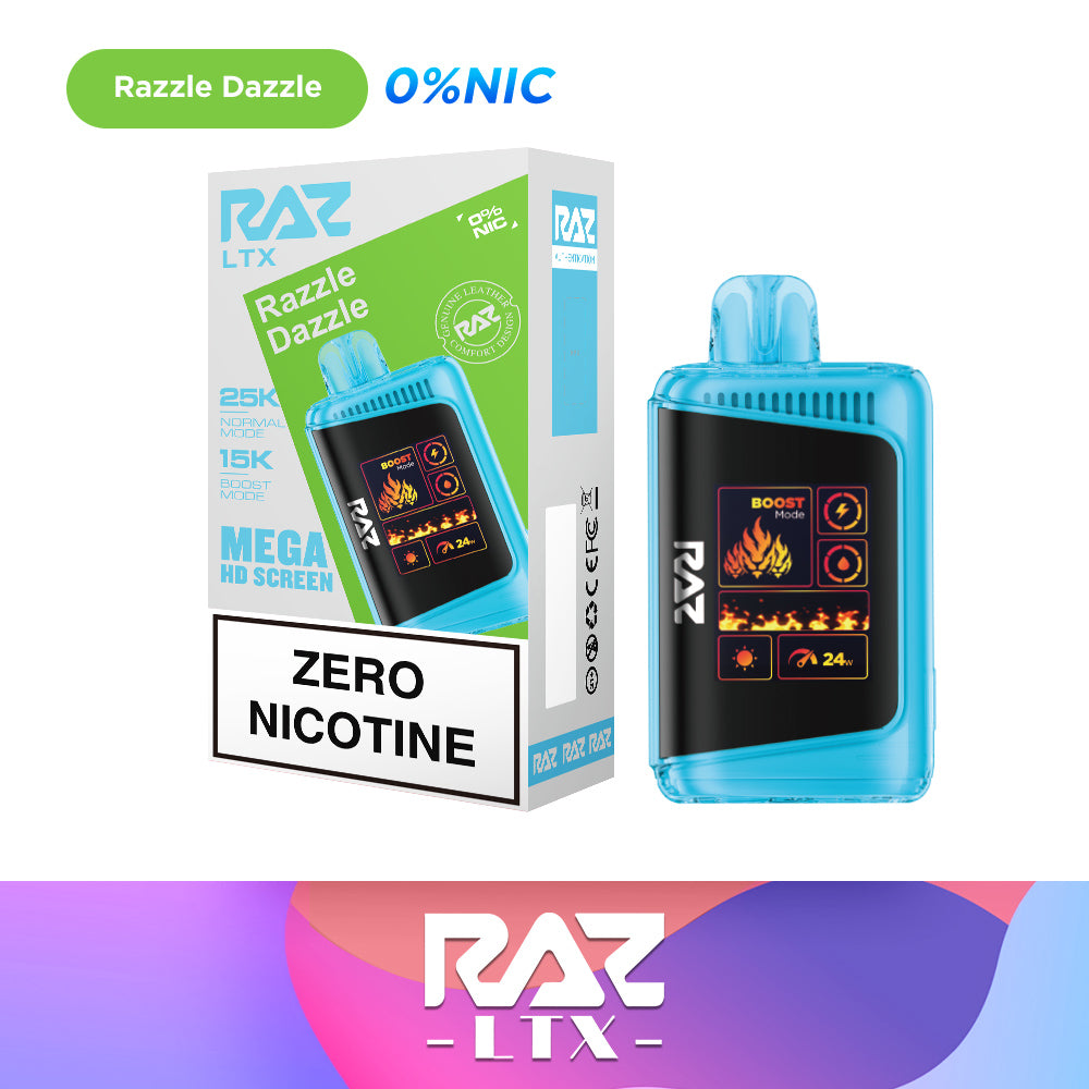 Raz LTX 25k Puffs Disposable Vape Razzle Dazzle 0% (Zero Nicotine)