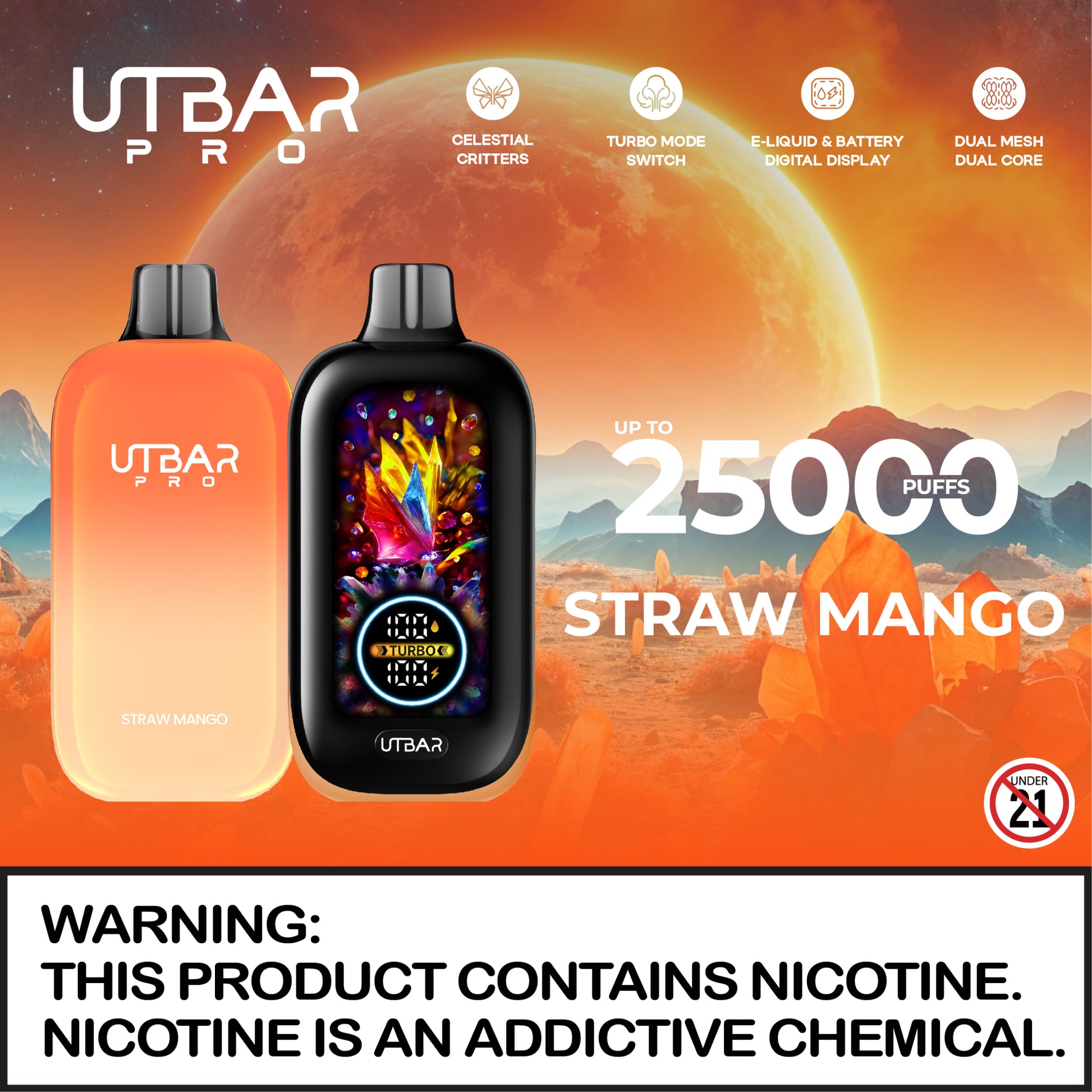 Flum UT Bar Pro 25000 Puffs Disposable Vape Device Apvs Flum UT Bar Pro 25000 Puffs Disposable Vape Device Apvs