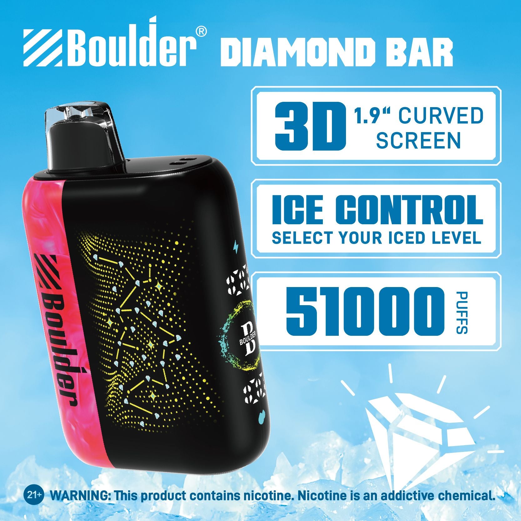 Boulder Diamond Bar Vape Boulder Diamond Bar 51000 Puffs Disposable Vape Device Apvs Boulder Diamond Bar Vape Boulder Diamond Bar 51000 Puffs Disposable Vape Device Apvs