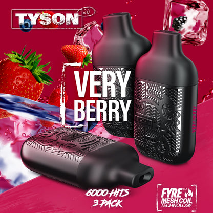 Tyson 2.0 Lightweight 6000 Puffs Disposable Vape Device 3 Pack