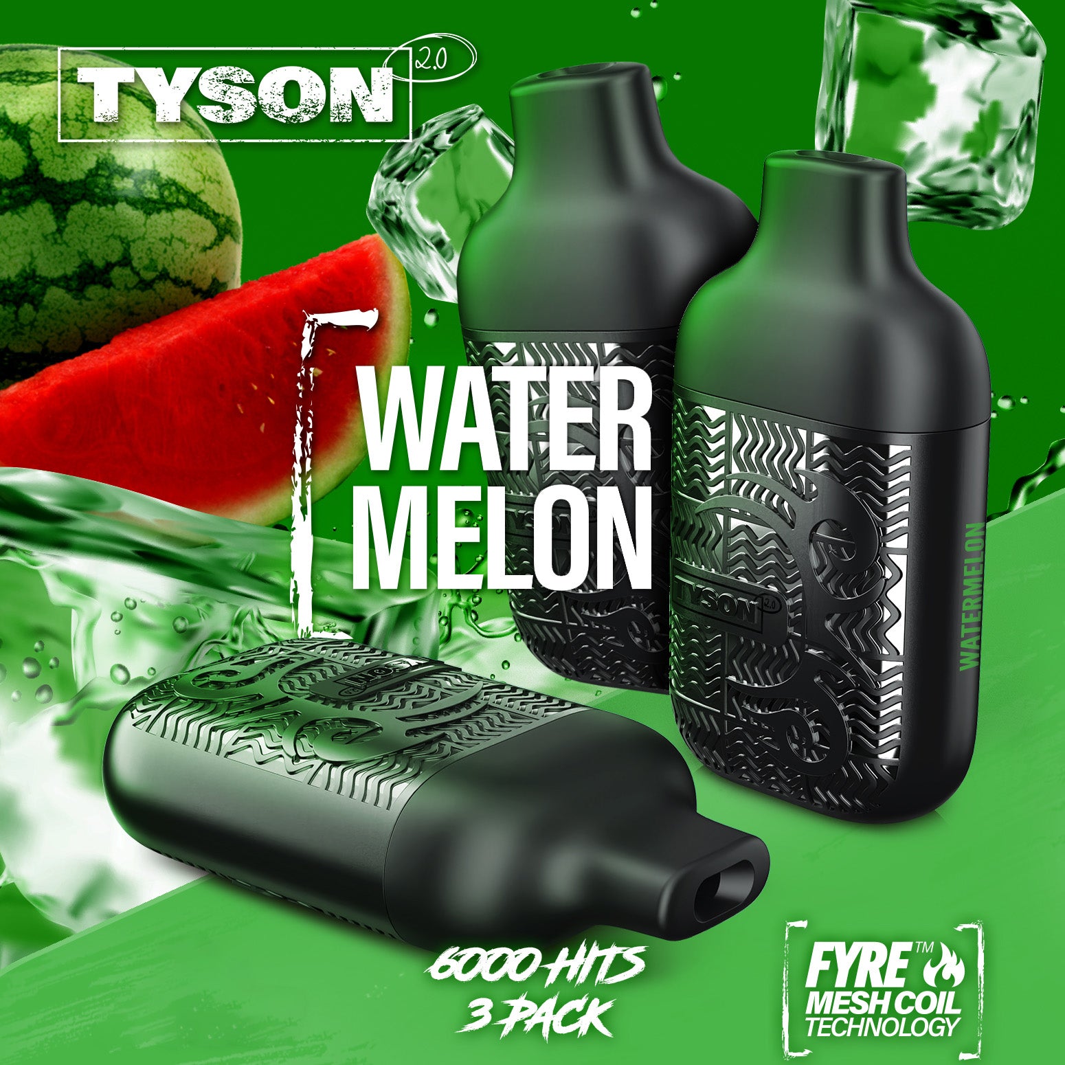 Tyson 2.0 Lightweight 6000 Puffs Disposable Vape Device 3 Pack