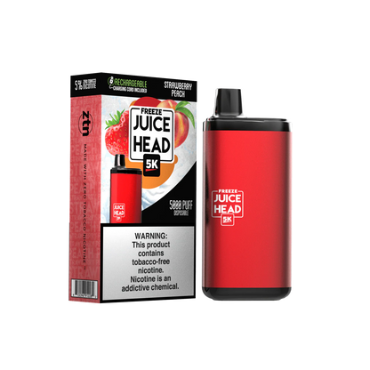 Juice Head 5000 Puffs Disposable Vape Device Strawberry Peach FREEZE