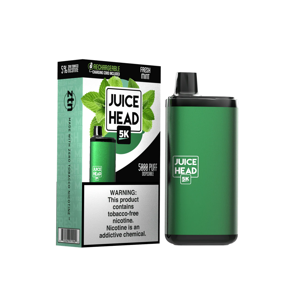 Juice Head 5000 Puff Disposable Vape Device Fresh Mint