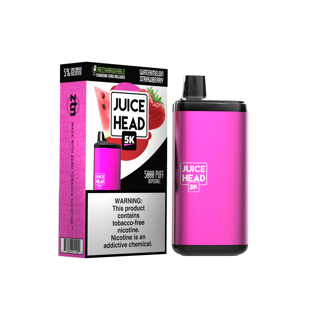 Juice Head 5000 Puffs Disposable Vape Device Watermelon Strawberry
