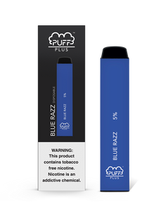 Puff Plus 800 Puffs Disposable Vape Device Blue Razz