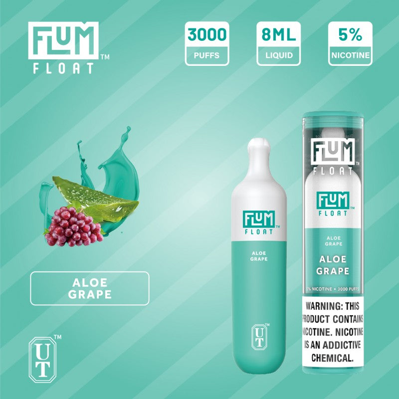 Flum Float 3000 Puff Disposable Vape Device Aloe Grape