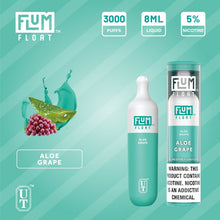 Load image into Gallery viewer, Flum Float 3000 Puff Disposable Vape Device Aloe Grape
