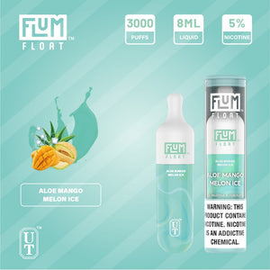 Flum Float 3000 Puff Disposable Vape Device Aloe Mango Melon Ice