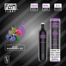 Load image into Gallery viewer, Flum Float 3000 Puff Disposable Vape Device Blue Raspberry Ice
