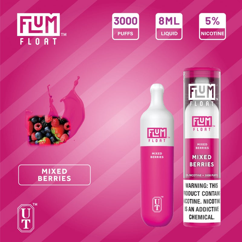 Flum Float 3000 Puff Disposable Vape Device Mixed Berries
