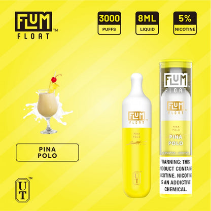 Flum Float 3000 Puff Disposable Vape Device Pina Polo