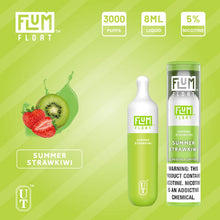 Load image into Gallery viewer, Flum Float 3000 Puff Disposable Vape Device Summer Strawkiwi
