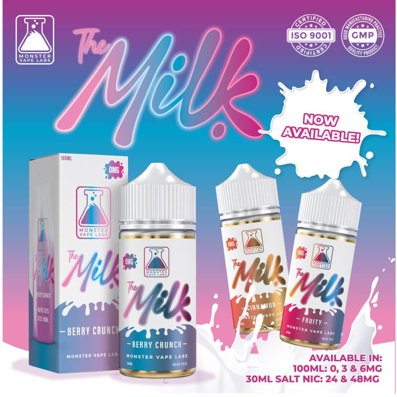 The Milk Fruity Vape Juice By Monster Vape Labs 100ml Apvs The Milk Fruity Vape Juice By Monster Vape Labs 100ml Apvs