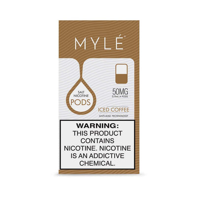 MYLE V4 Replacement Pods – 1 Pack of 4 Pods Iced Coffee